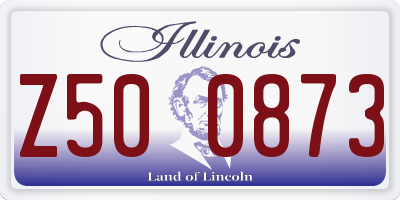 IL license plate Z500873
