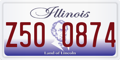 IL license plate Z500874