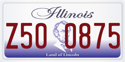 IL license plate Z500875