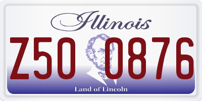 IL license plate Z500876
