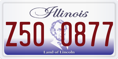 IL license plate Z500877