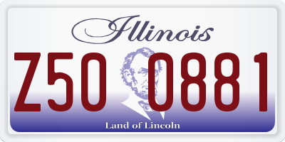 IL license plate Z500881