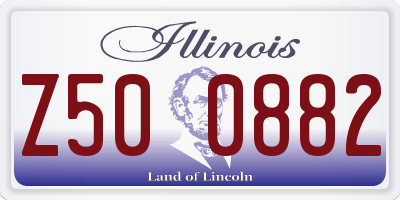 IL license plate Z500882