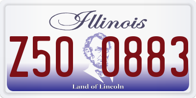 IL license plate Z500883