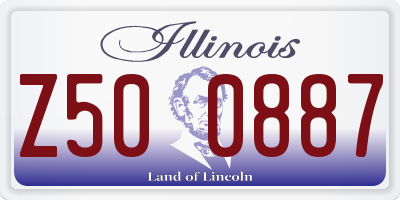 IL license plate Z500887