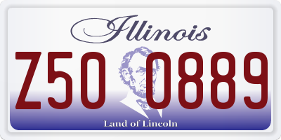 IL license plate Z500889