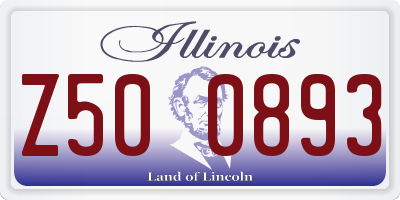 IL license plate Z500893