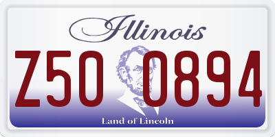 IL license plate Z500894