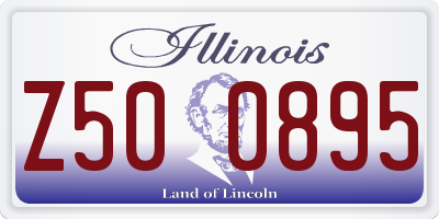 IL license plate Z500895