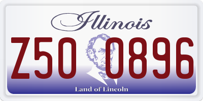 IL license plate Z500896