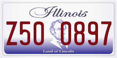 IL license plate Z500897