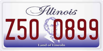 IL license plate Z500899