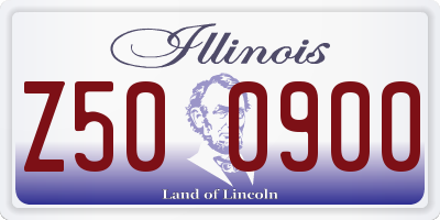 IL license plate Z500900