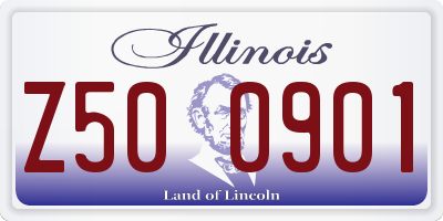 IL license plate Z500901