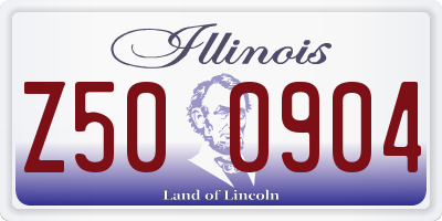 IL license plate Z500904