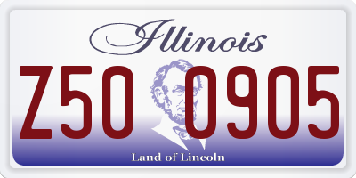 IL license plate Z500905
