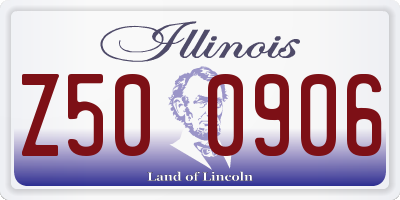 IL license plate Z500906