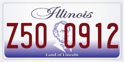 IL license plate Z500912