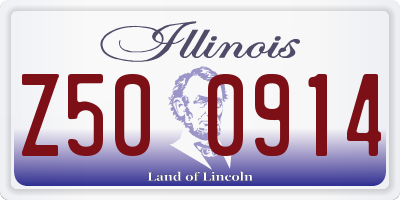 IL license plate Z500914