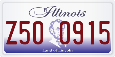 IL license plate Z500915