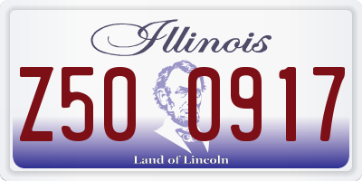 IL license plate Z500917