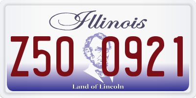 IL license plate Z500921