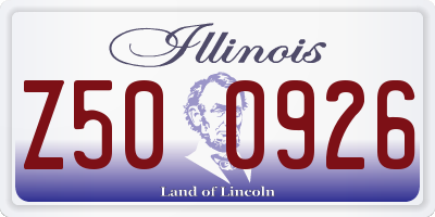 IL license plate Z500926