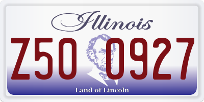 IL license plate Z500927