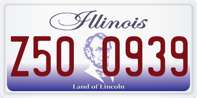 IL license plate Z500939