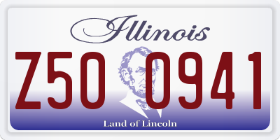 IL license plate Z500941