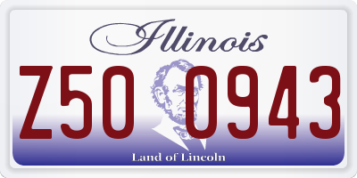 IL license plate Z500943