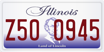 IL license plate Z500945