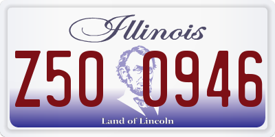 IL license plate Z500946