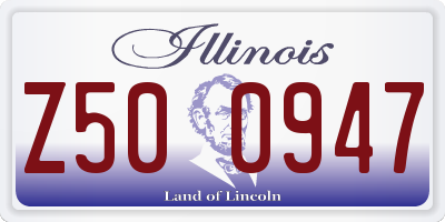 IL license plate Z500947
