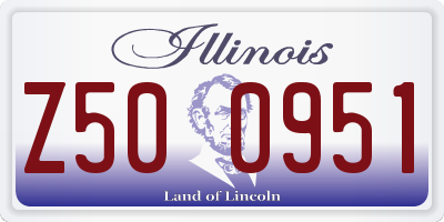 IL license plate Z500951