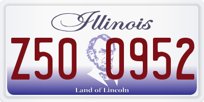 IL license plate Z500952