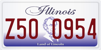 IL license plate Z500954