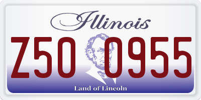IL license plate Z500955
