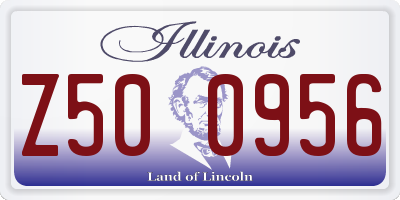 IL license plate Z500956