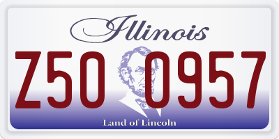 IL license plate Z500957