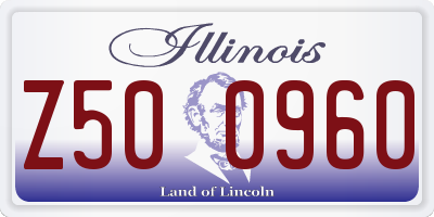 IL license plate Z500960