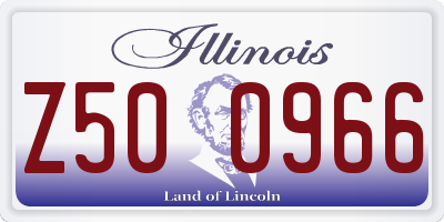 IL license plate Z500966
