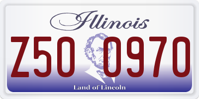 IL license plate Z500970