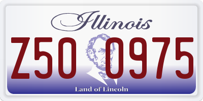 IL license plate Z500975