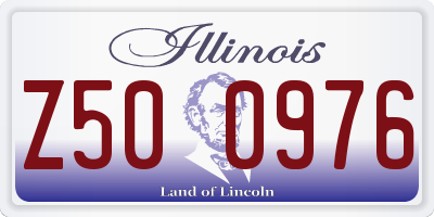 IL license plate Z500976