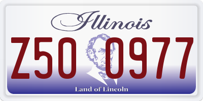 IL license plate Z500977