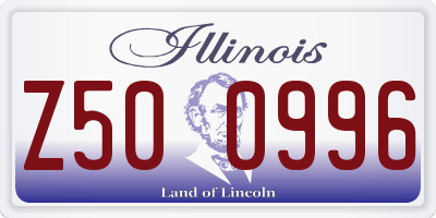 IL license plate Z500996