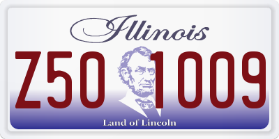 IL license plate Z501009