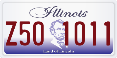 IL license plate Z501011