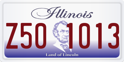 IL license plate Z501013